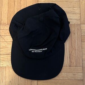 Crooks & Castles Black Baseball Cap with White Logo